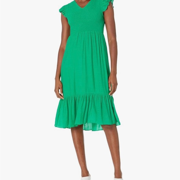 Nanette Lepore women’s Caribbean texture dress with smock chest and flutter - Picture 2 of 2